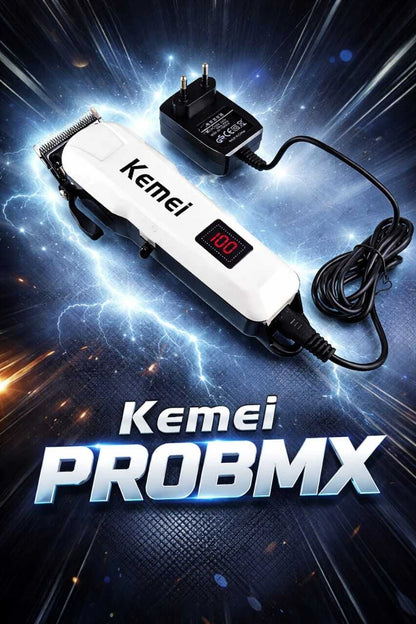 Hair Trimmer Kemei Electric Hair Clipper Fully Waterproof Trimmer 120 min  Runtime 1 Length Settings (White)