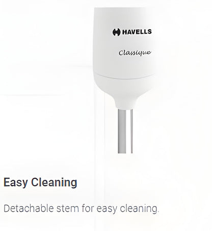 Havells Classique- S Low Noise 300 watt Hand Blender with Detachable Stainless Steel Stem, Double Bush, Copper Motor & 2 Years Warranty