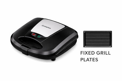 Bingeserve 800 Watts Grill Sandwich Maker | Cool Touch Body | Non-Stick | 2 Years Warranty