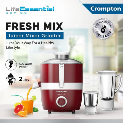 Crompton FRESH MIX 500 W Juicer Mixer Grinder